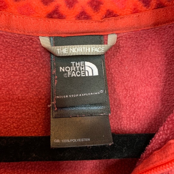 Women’s Medium Pink The North Face Fleece 1/4 Zip Pull Over - Picture 4 of 5